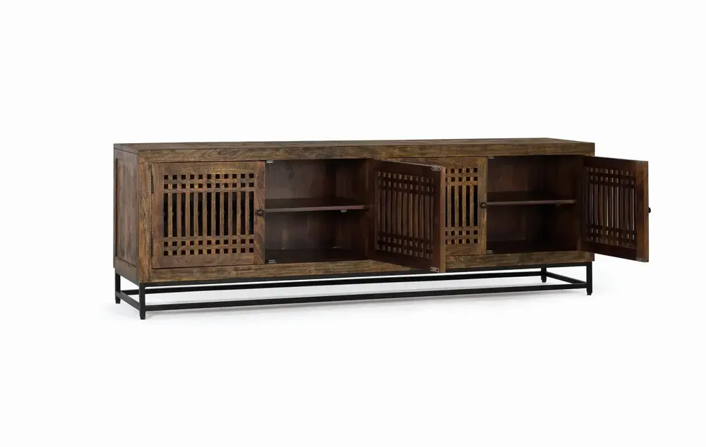 Meubles TV - Meuble TV en bois d'acacia et métal - GINER Y COLOMER