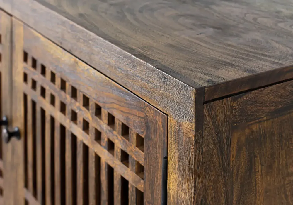 Meubles TV - Meuble TV en bois d'acacia et métal - GINER Y COLOMER