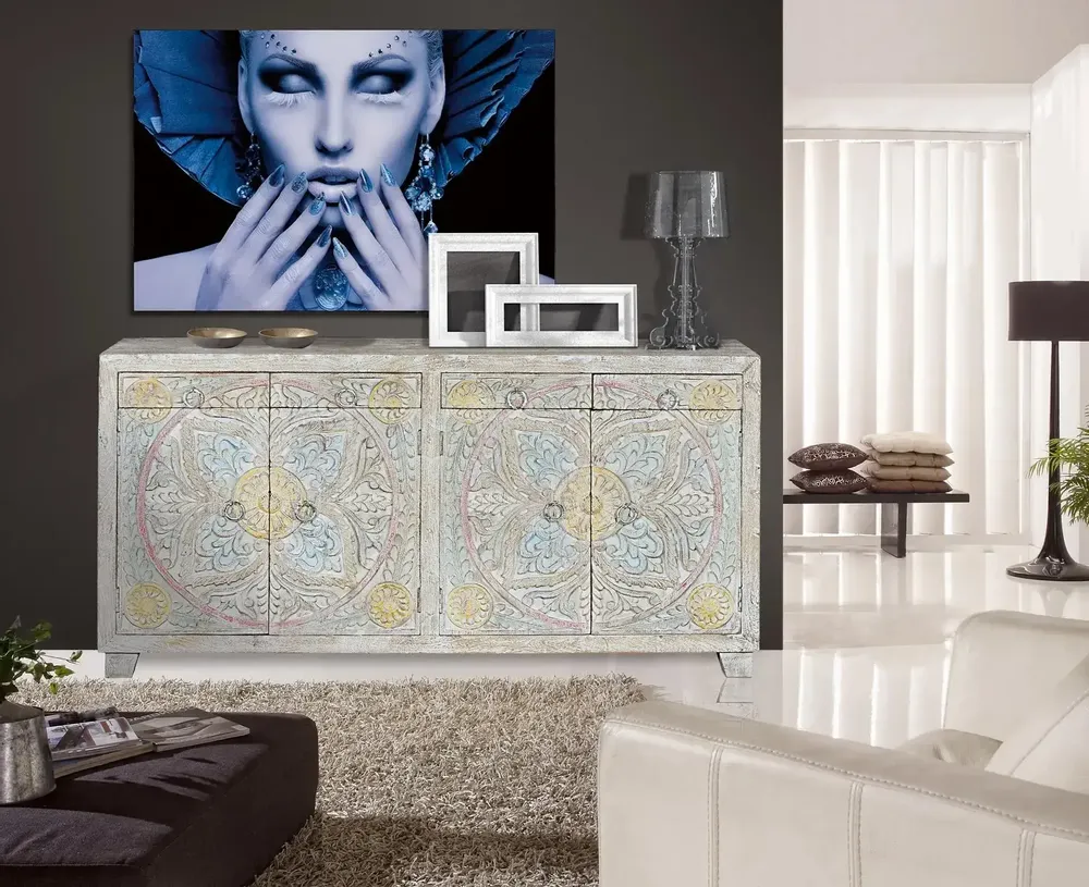 Sideboards - Multicolored mango wood sideboard - GINER Y COLOMER