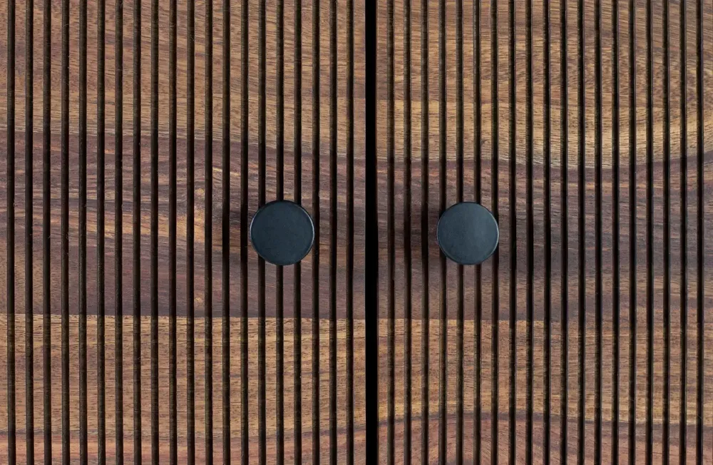 Wardrobe - Mango wood and metal wardrobe - GINER Y COLOMER
