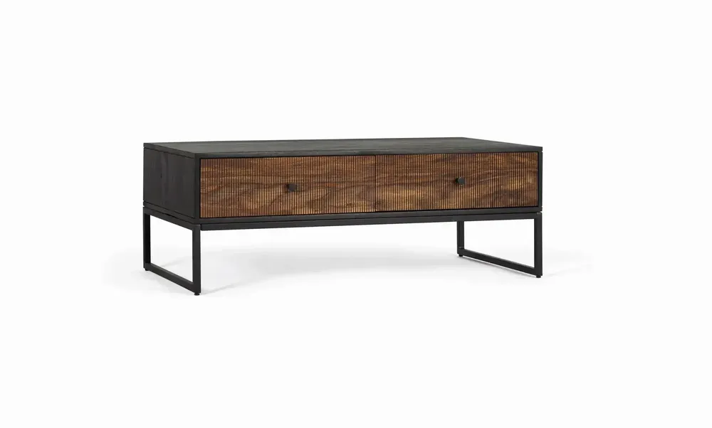 Coffee tables - Rosewood and mango wood coffee table with metal - GINER Y COLOMER