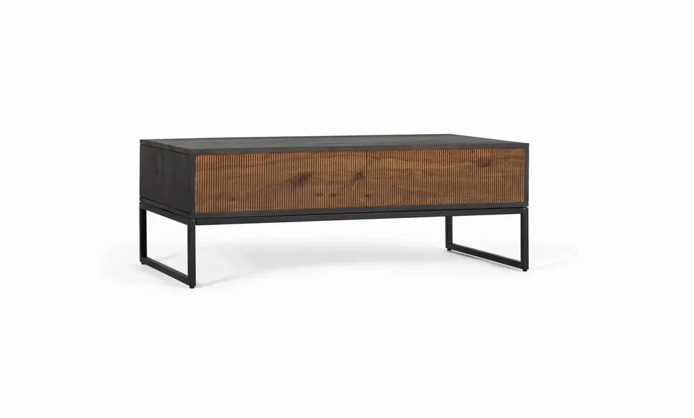 Coffee tables - Rosewood and mango wood coffee table with metal - GINER Y COLOMER