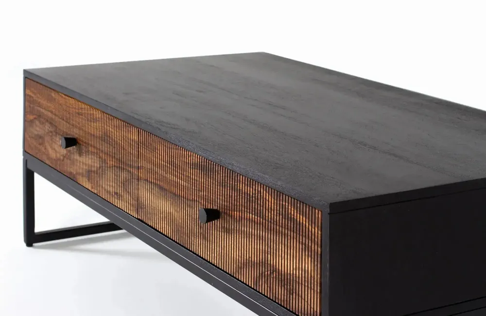 Coffee tables - Rosewood and mango wood coffee table with metal - GINER Y COLOMER