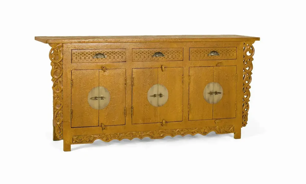 Buffets - Buffet avec 6 portes et 3 tiroirs en bois de manguier - GINER Y COLOMER