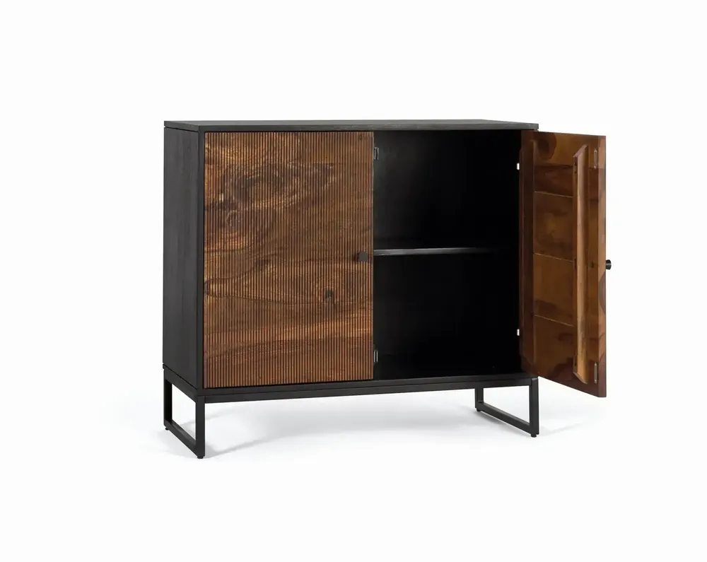 Console table - Rosewood and mango wood console with metal - GINER Y COLOMER