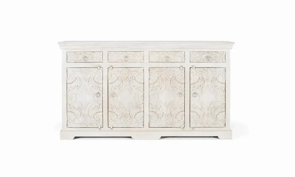 Sideboards - Aged white mango wood sideboard - GINER Y COLOMER