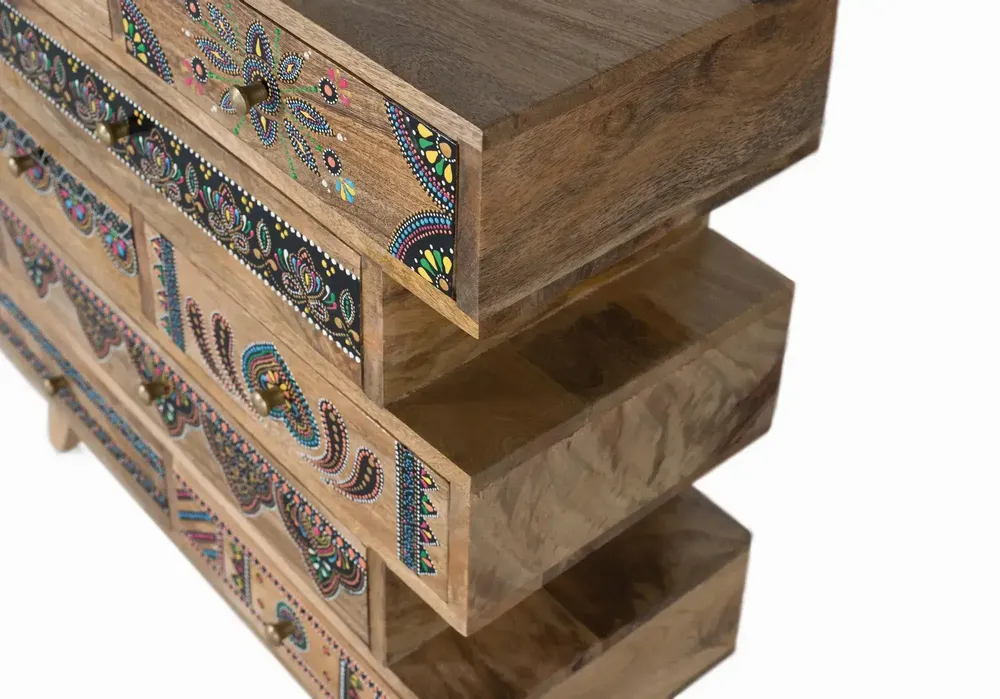 Commodes - Commode réalisée à la main en bois de manguier - GINER Y COLOMER
