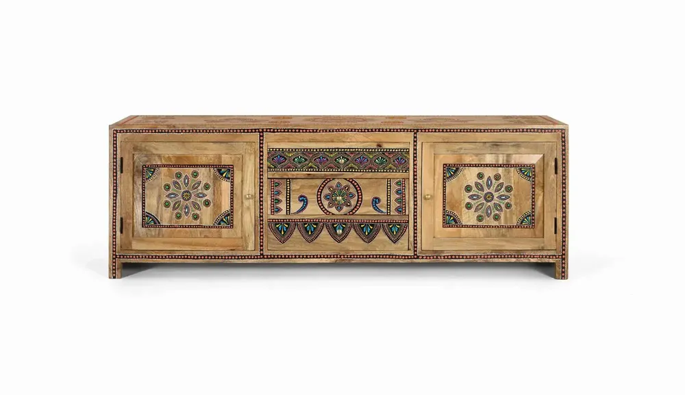 Meubles TV - Meuble TV fabriqué à la main en bois de manguier 150cm - GINER Y COLOMER