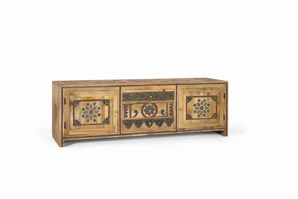 Meubles TV - Meuble TV fabriqué à la main en bois de manguier 150cm - GINER Y COLOMER