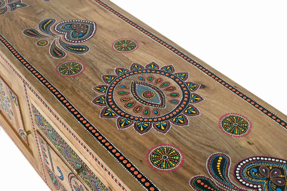 Meubles TV - Meuble TV fabriqué à la main en bois de manguier 150cm - GINER Y COLOMER