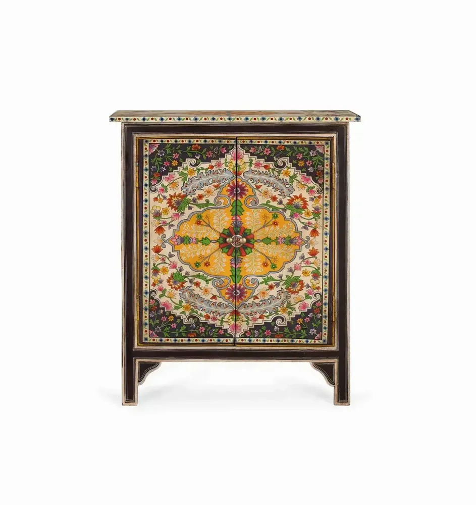 Sideboards - Multicolored sideboard made by hand in mango wood 80cm - GINER Y COLOMER