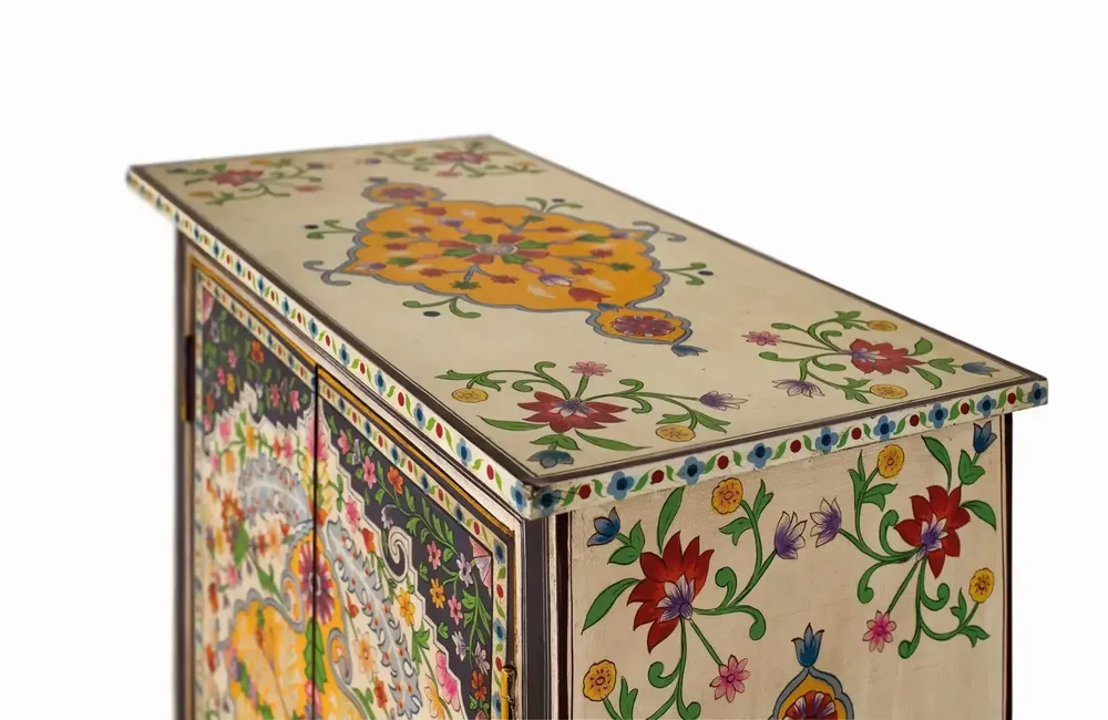 Sideboards - Multicolored sideboard made by hand in mango wood 80cm - GINER Y COLOMER