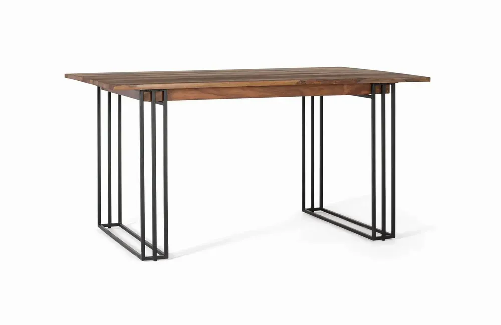 Dining Tables - Rosewood and metal dining table - GINER Y COLOMER