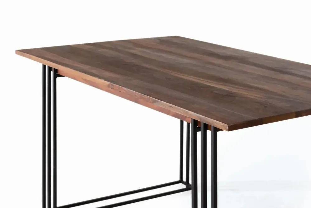 Dining Tables - Rosewood and metal dining table - GINER Y COLOMER