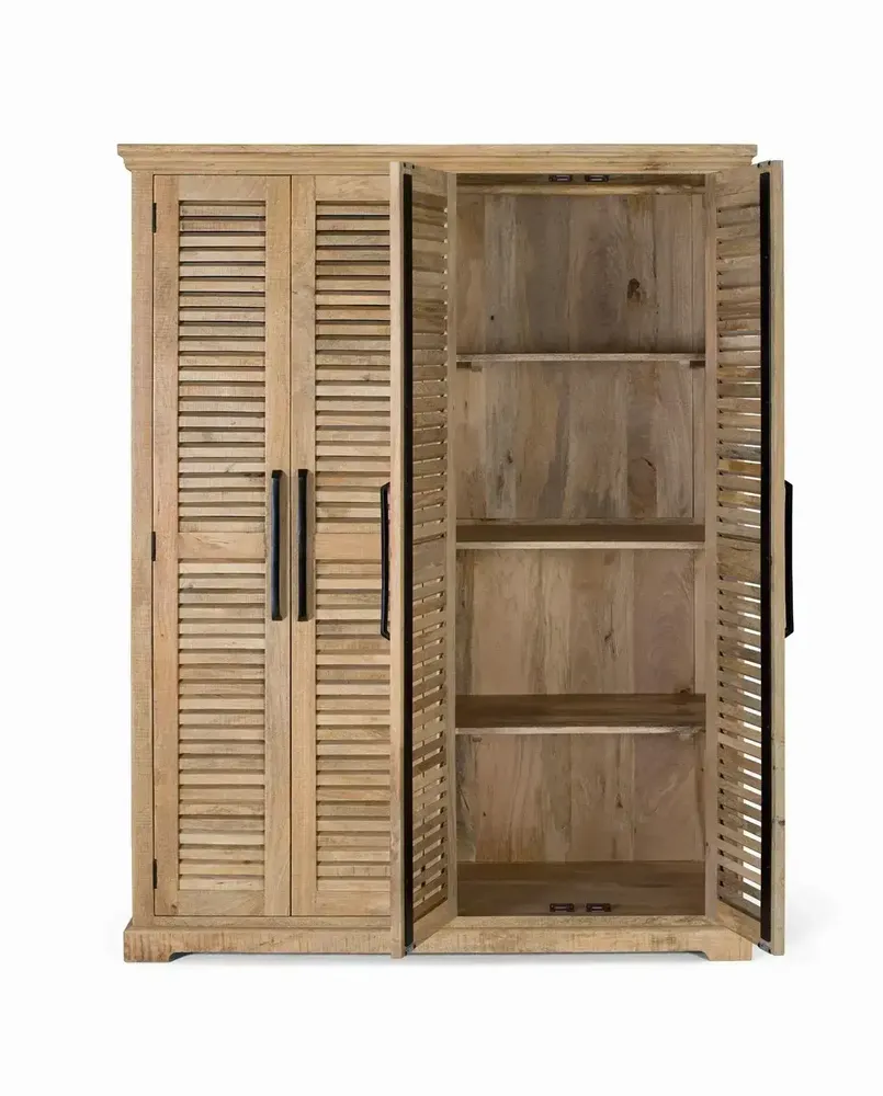 Wardrobe - Natural mango wood cabinet - GINER Y COLOMER