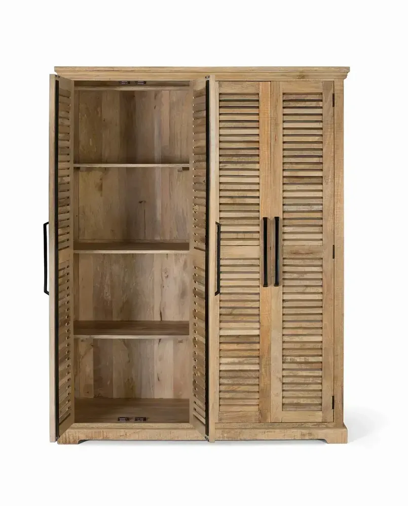 Wardrobe - Natural mango wood cabinet - GINER Y COLOMER