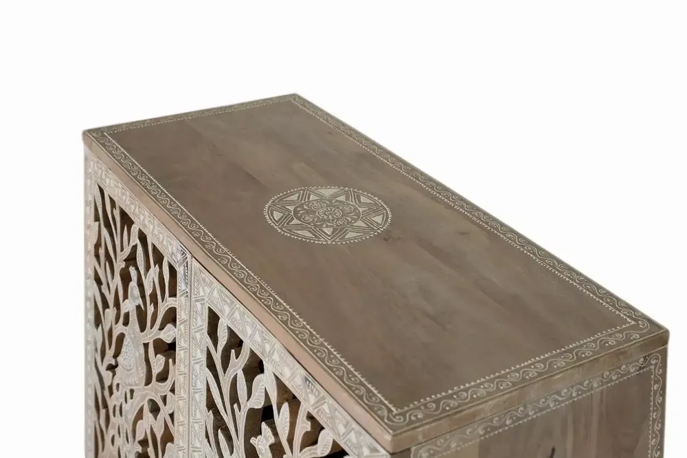 Commodes - Meuble d'appoint en bois de manguier sculpté à la main - GINER Y COLOMER