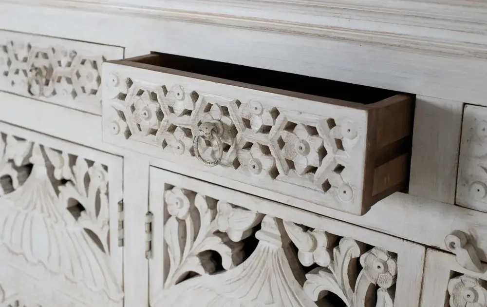Buffets - Buffet avec 4 portes et 4 tiroirs en bois de manguier - GINER Y COLOMER
