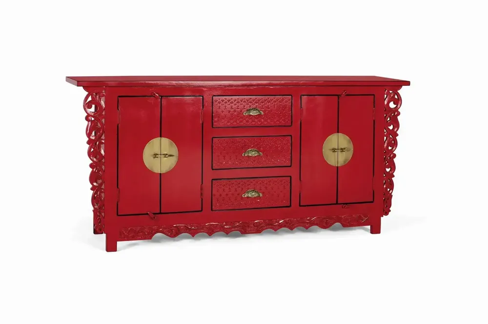 Sideboards - Sideboard with 2 doors and 3 drawers in mango wood - GINER Y COLOMER