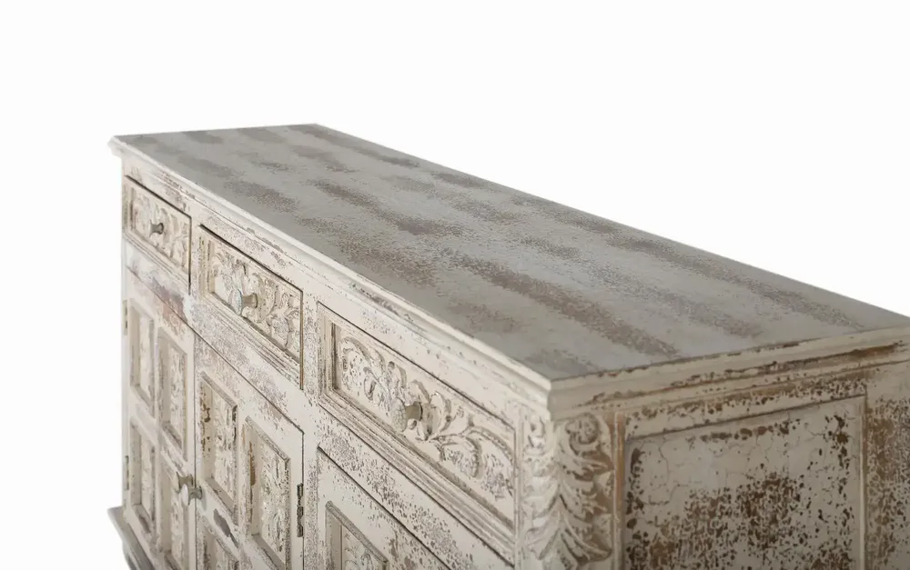 Sideboards - White cracked mango wood sideboard - GINER Y COLOMER