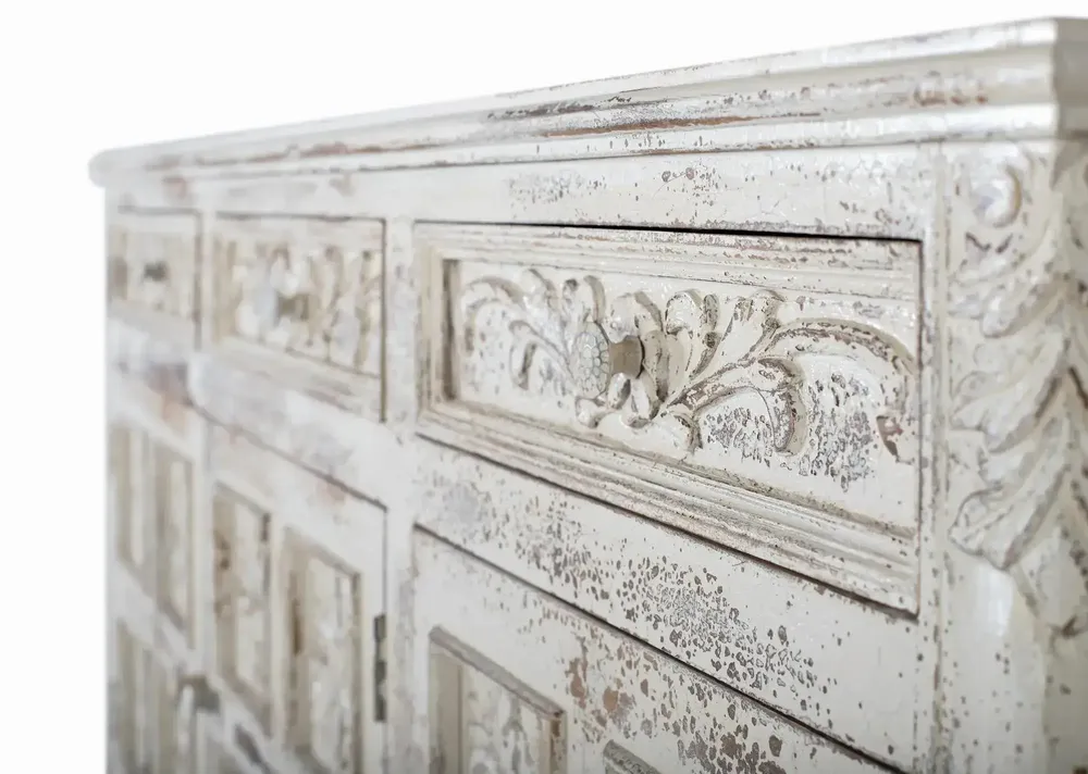 Sideboards - White cracked mango wood sideboard - GINER Y COLOMER