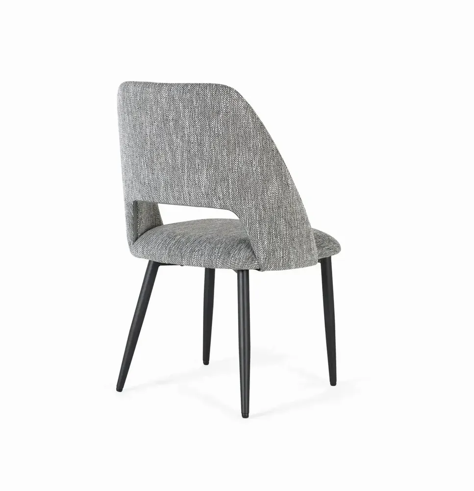 Chaises - Lot de 4 chaises en tissu gris et métal - GINER Y COLOMER