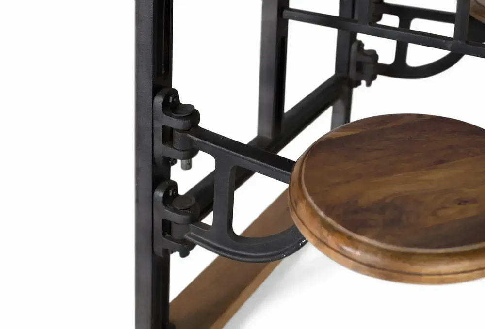 Tables Salle à Manger - Table à manger en manguier et pieds en fer 130cm - GINER Y COLOMER