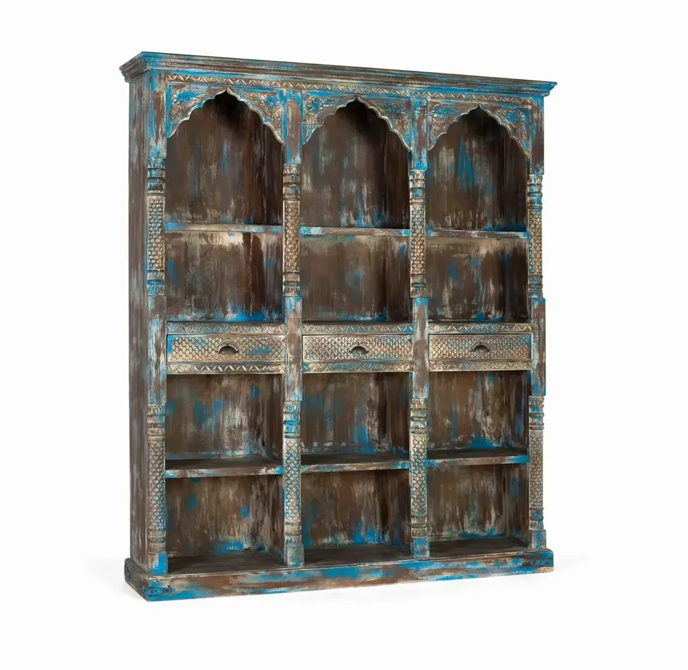 Buffets - Buffet en manguier bleu vieilli 170 cm - GINER Y COLOMER