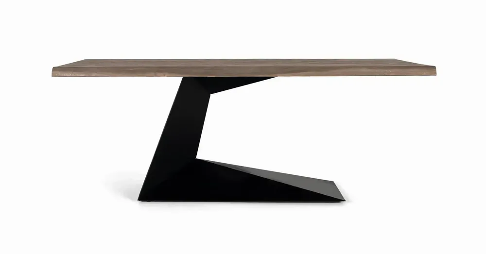Coffee tables - Sand-colored table in acacia wood and metal 200cm - GINER Y COLOMER