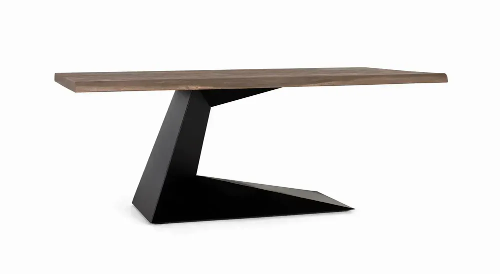 Coffee tables - Sand-colored table in acacia wood and metal 200cm - GINER Y COLOMER