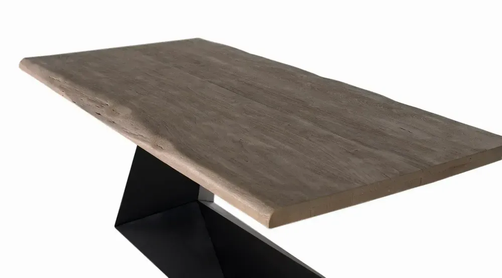 Coffee tables - Sand-colored table in acacia wood and metal 200cm - GINER Y COLOMER