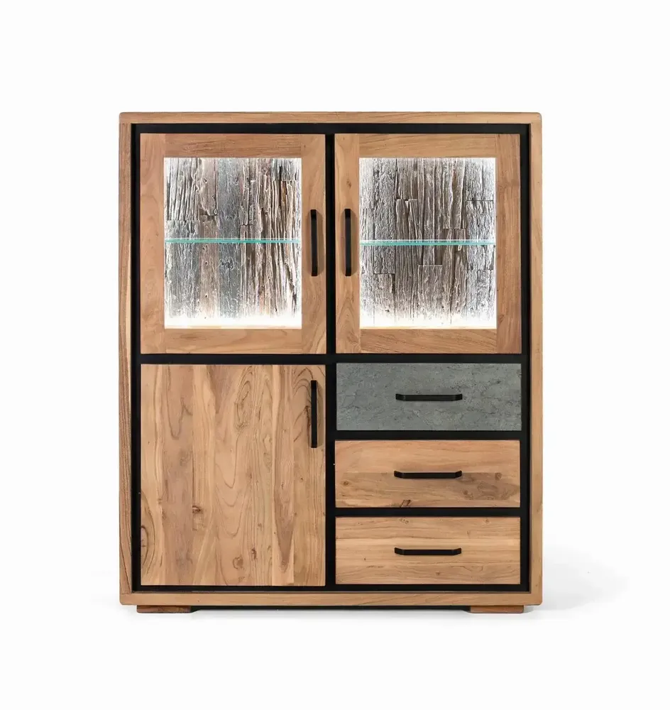 Sideboards - Handcrafted sideboard in acacia wood 110cm - GINER Y COLOMER