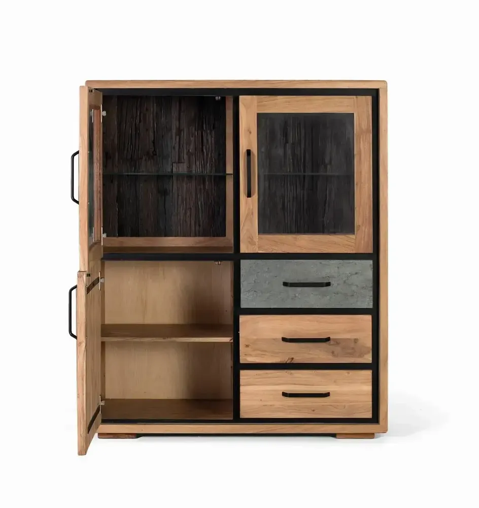 Sideboards - Handcrafted sideboard in acacia wood 110cm - GINER Y COLOMER