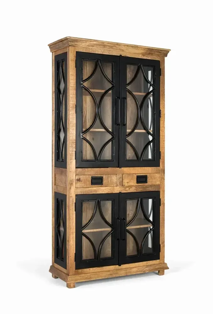 Sideboards - Industrial style display cabinet with 4 glass doors - GINER Y COLOMER
