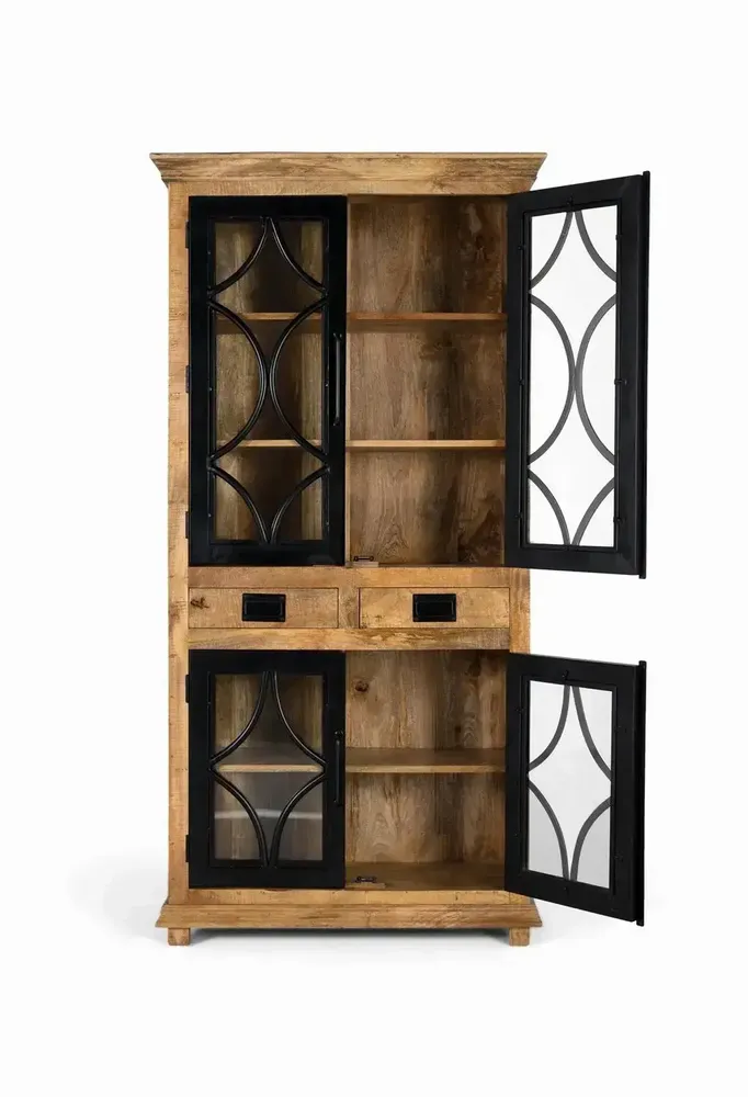 Sideboards - Industrial style display cabinet with 4 glass doors - GINER Y COLOMER