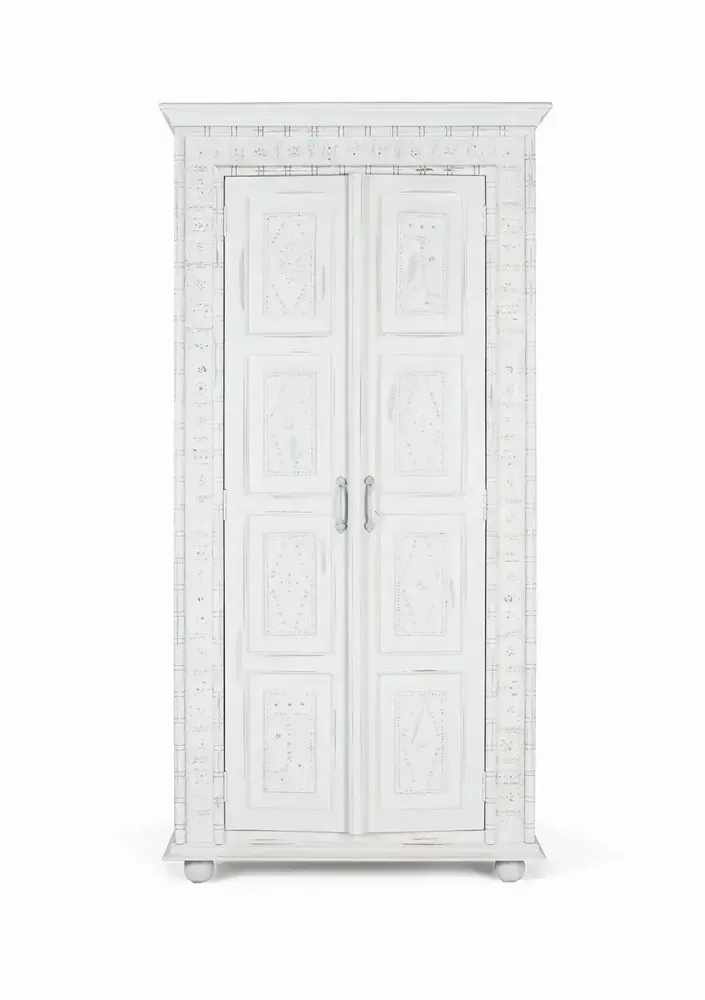 Wardrobe - Handcrafted 2-door wardrobe in mango wood - GINER Y COLOMER