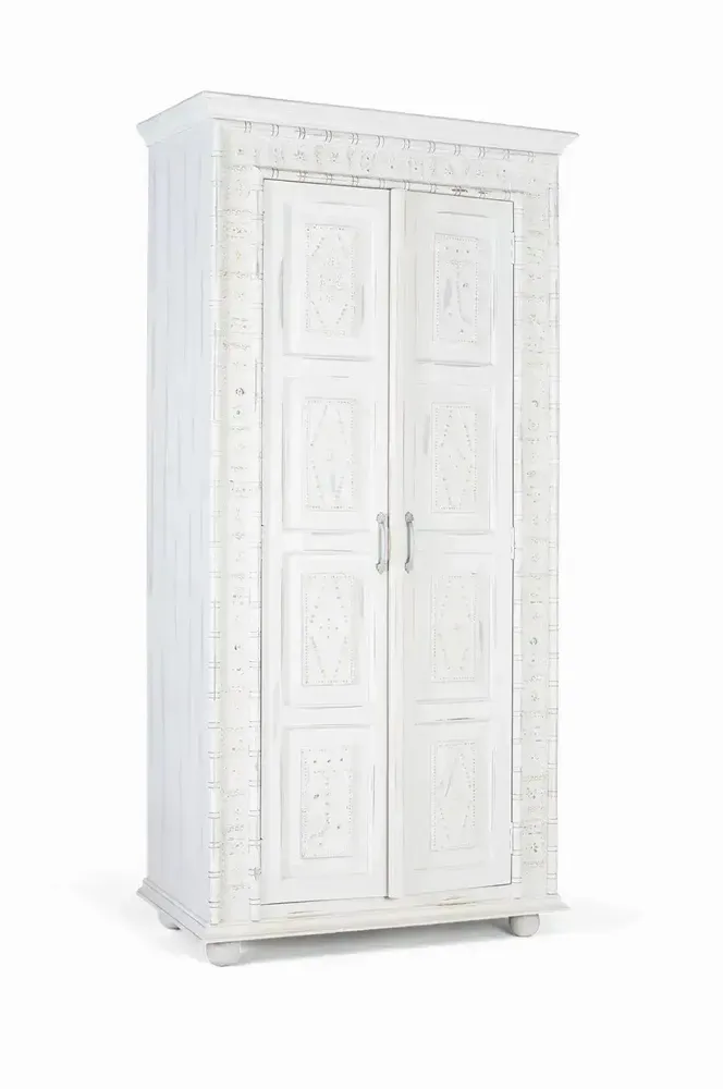 Wardrobe - Handcrafted 2-door wardrobe in mango wood - GINER Y COLOMER