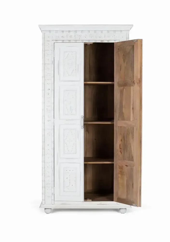 Wardrobe - Handcrafted 2-door wardrobe in mango wood - GINER Y COLOMER