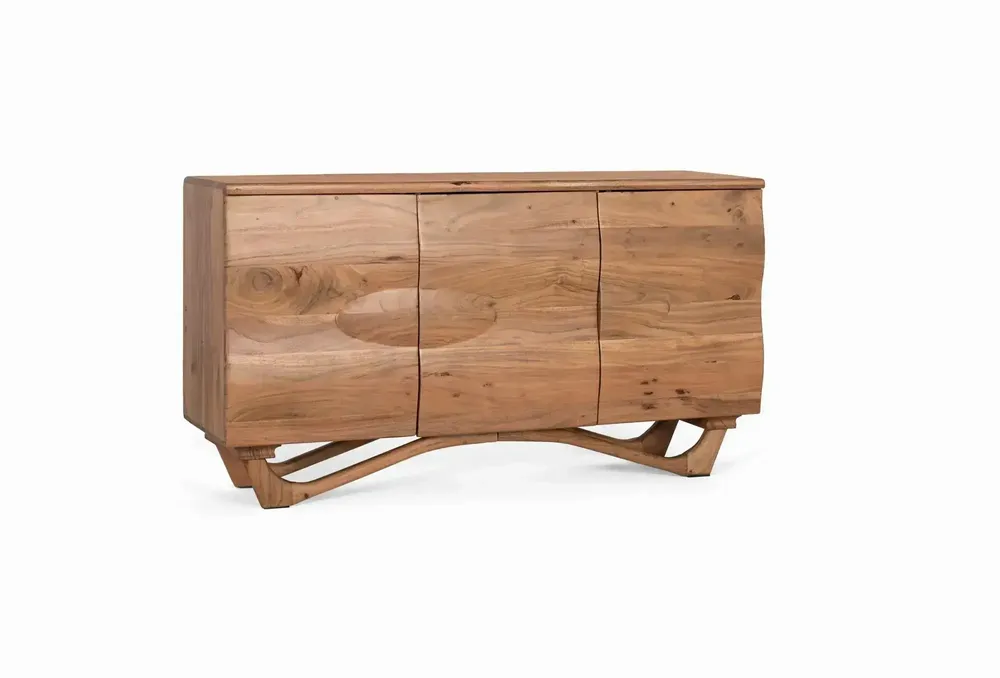 Sideboards - Handcrafted sideboard in acacia wood 140cm - GINER Y COLOMER
