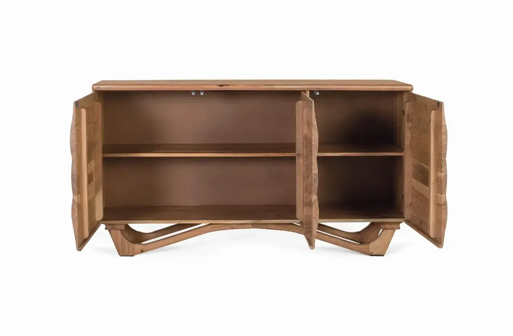 Sideboards - Handcrafted sideboard in acacia wood 140cm - GINER Y COLOMER
