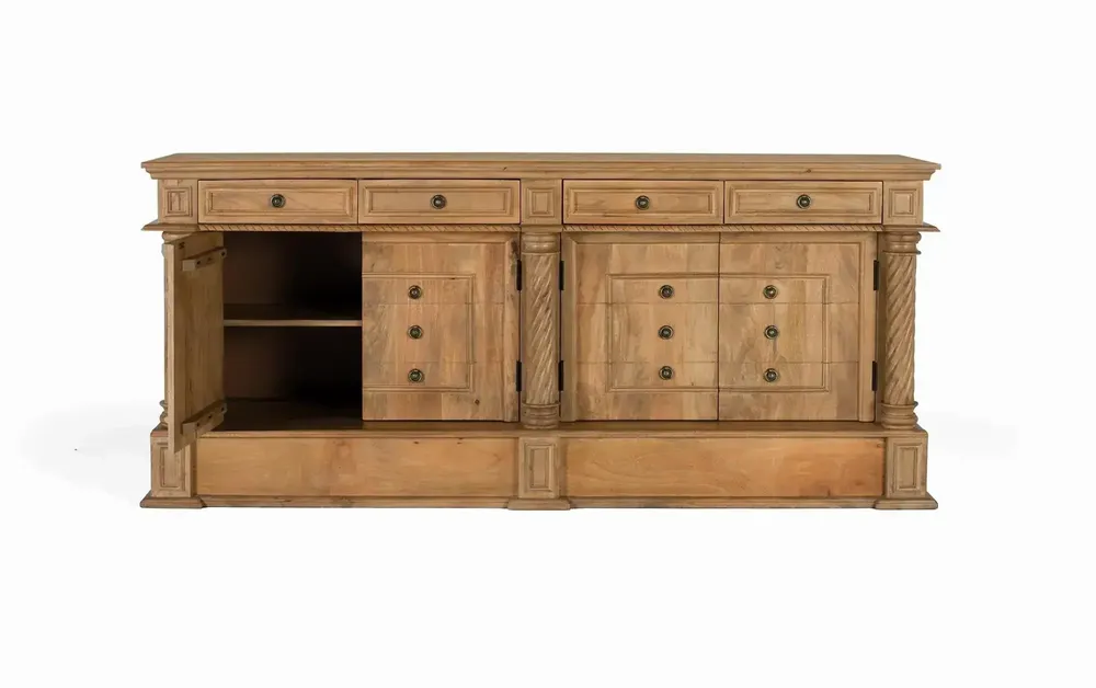 Buffets - Buffet avec 4 tiroirs et 4 portes en bois de manguier - GINER Y COLOMER