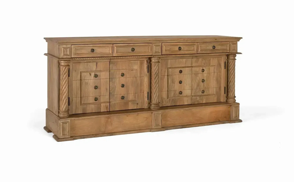Buffets - Buffet avec 4 tiroirs et 4 portes en bois de manguier - GINER Y COLOMER