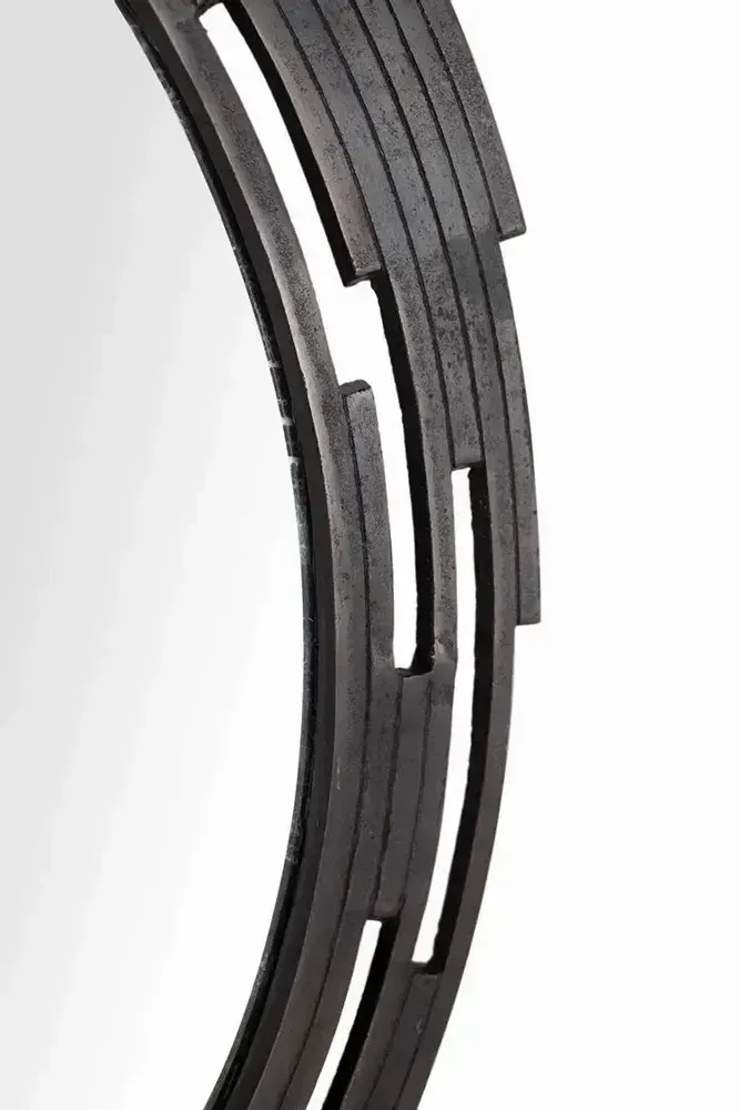 Mirrors - Round mirror with flat metal frame - GINER Y COLOMER