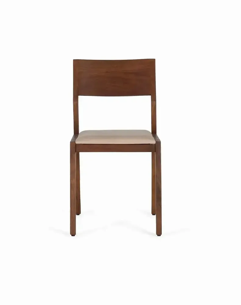 Chaises - Ensemble de 2 chaises en bois d'acacia et recouvertes de tissu - GINER Y COLOMER