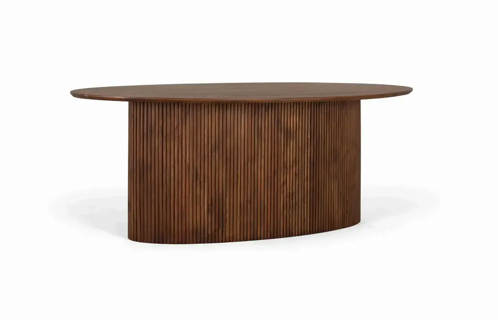 Dining Tables - Oval acacia wood dining table 200 cm - GINER Y COLOMER