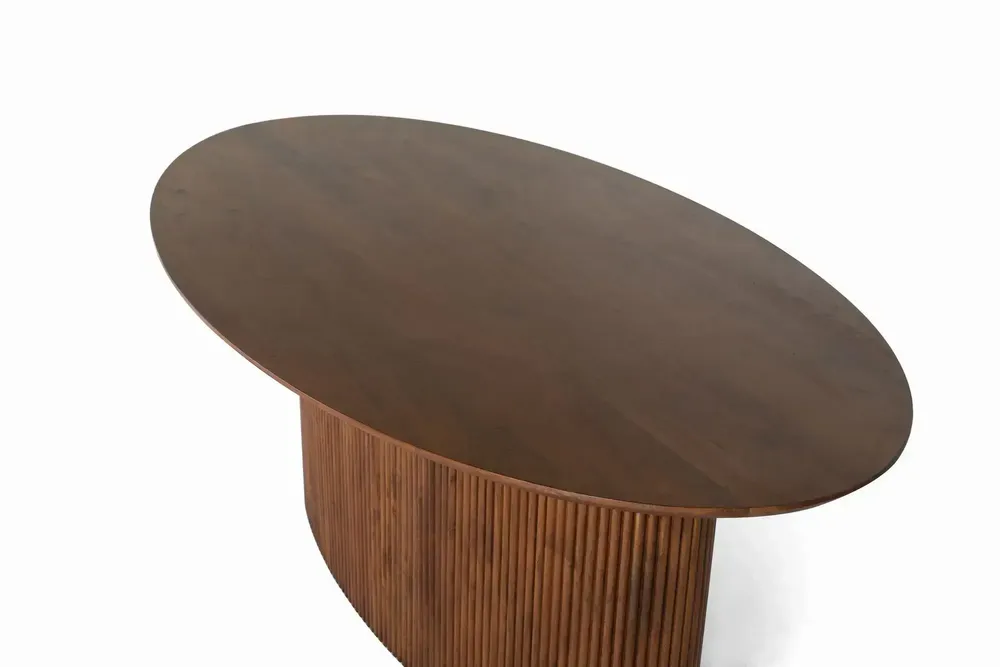 Dining Tables - Oval acacia wood dining table 200 cm - GINER Y COLOMER