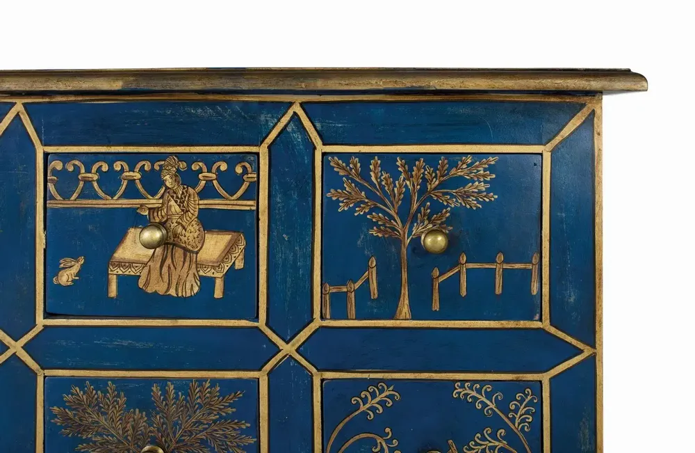 Chests of drawers - Handcrafted 9-drawer chest of drawers in mango wood and MDF - GINER Y COLOMER