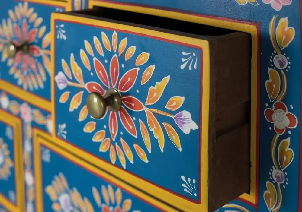 Sideboards - Handcrafted sideboard in mango wood and MDF 122 cm - GINER Y COLOMER