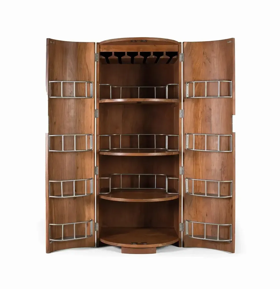 Buffets - Meuble bar à 2 portes en bois d'acacia massif - GINER Y COLOMER