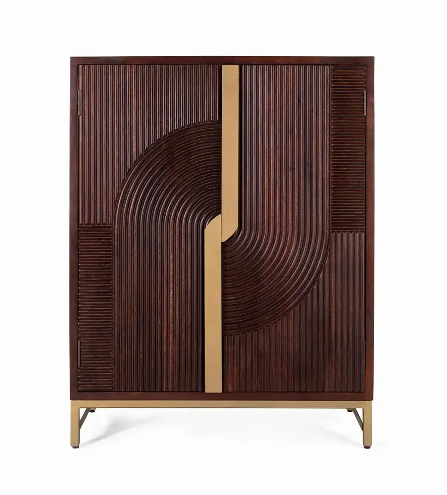 Buffets - Meuble bar en bois manguier et métal - GINER Y COLOMER